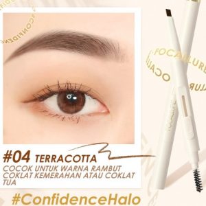 Focallure Tahan Air Sliding Eyebrow Pencil Pigmen tinggi Soft and Smooth Lasting Up to 12 Hours #ConfidenceHalo