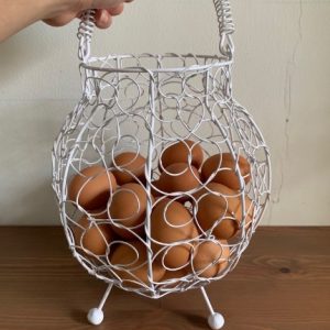 Keranjang Basket Telur Keranjang Buah Bahan Besi Tempat Penyimpanan Telur Buah Sayur